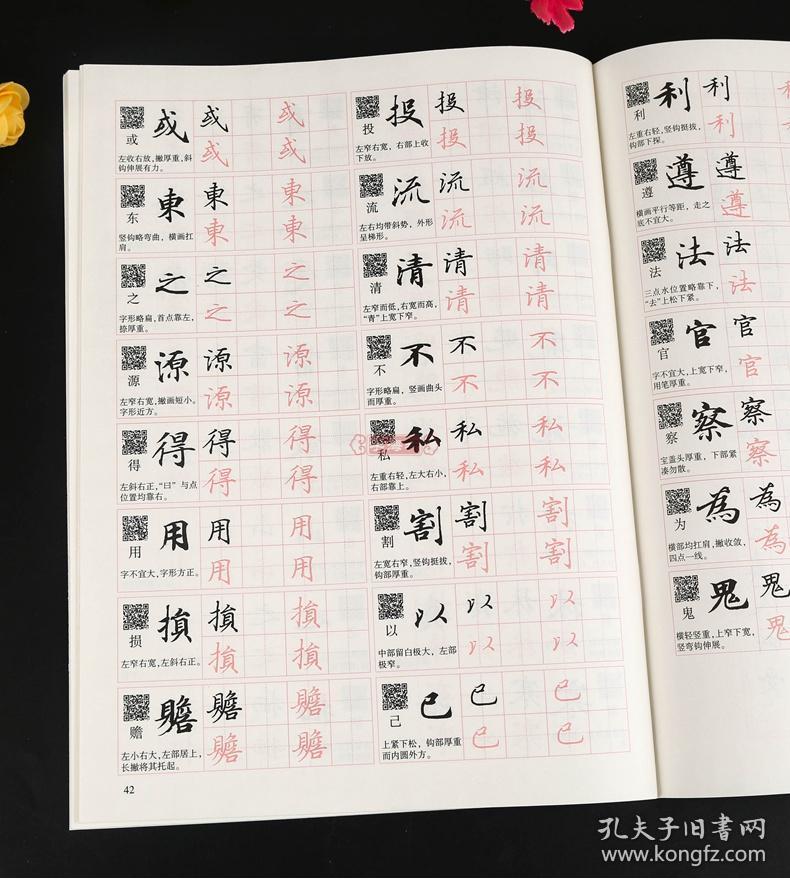 逐字精练 全视频教程 楷书钢笔中性笔临摹书法字帖 单字练习结构讲解