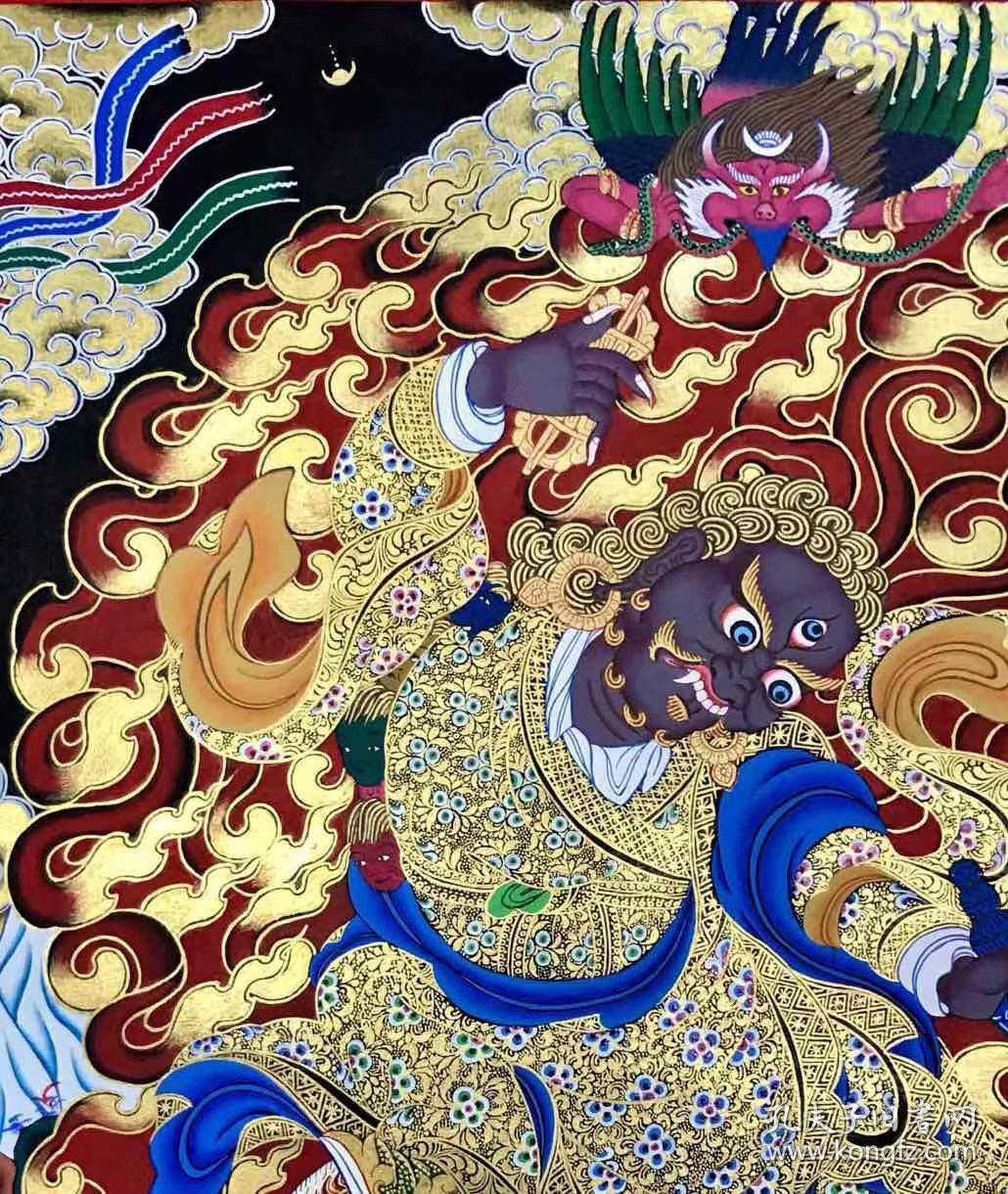 【高端精彩品唐】宁玛派必修尼泊唐尔卡大师作品 《忿怒莲师》
