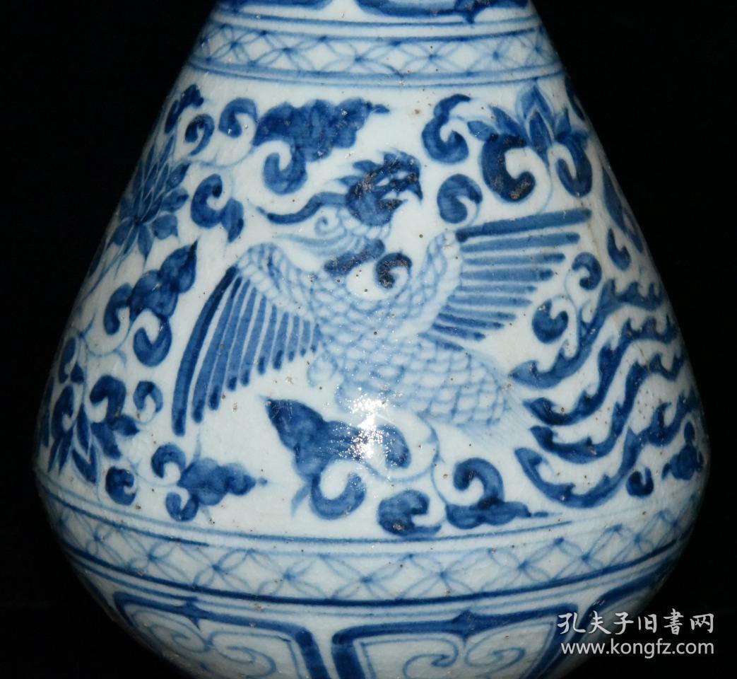 元青花麒麟玉壶春瓶 尺寸30/15