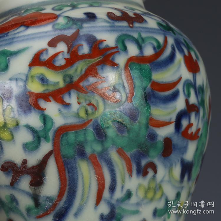 大明成化斗彩凤纹茶叶罐 仿古瓷器古董古玩收藏真品包