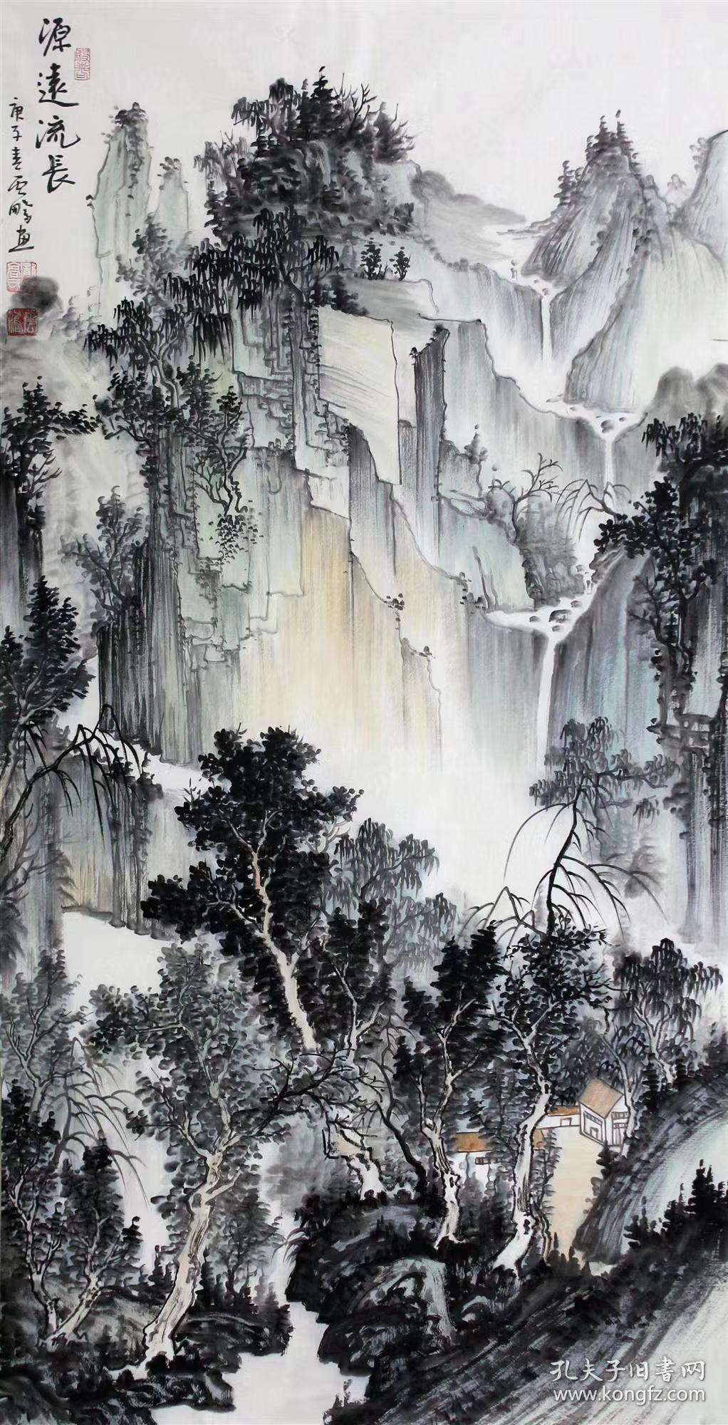 【卖家保真】画家高云鹏先生精品山水《富春山居》保真保手绘 真迹!