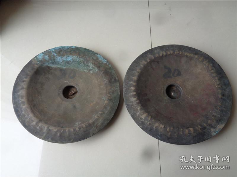 清代老铜钹一对