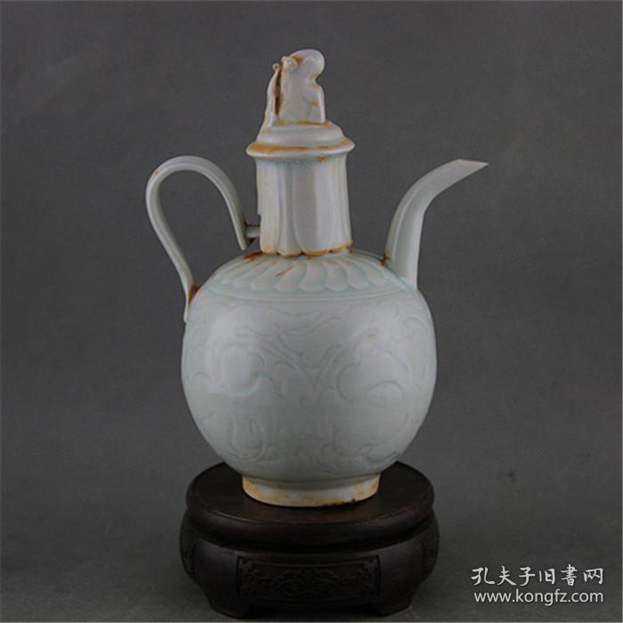 宋代湖田窑青釉狗头壶