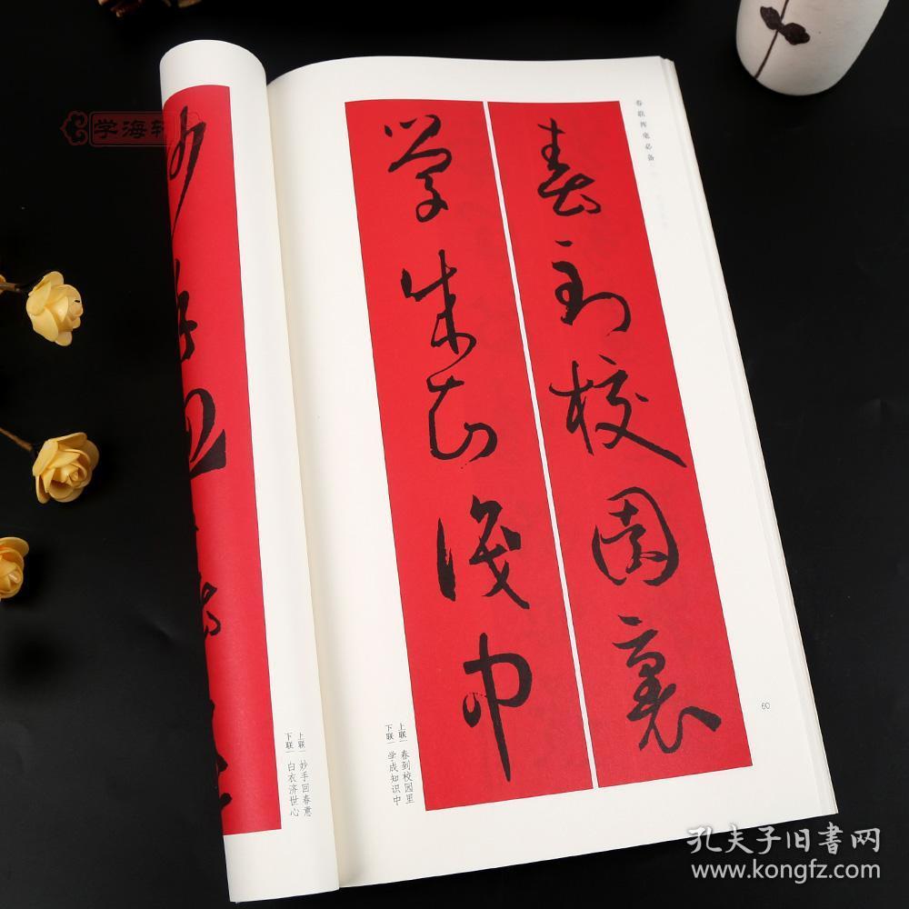 春联挥毫程峰附简体旁注草书毛笔字帖书法成人学生临摹帖古帖选字对联