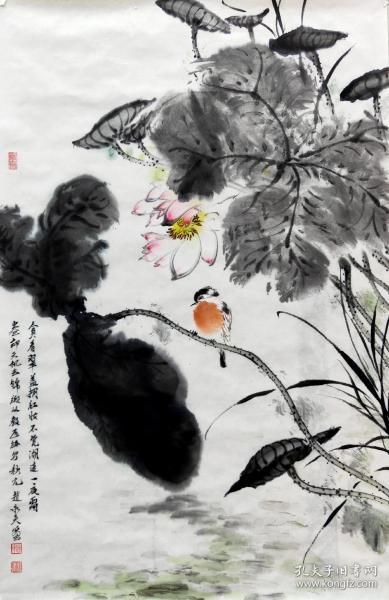 天津美院著名青年画家赵永夫三开写意花鸟作品