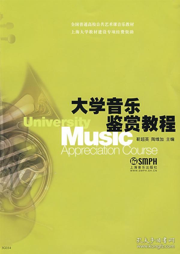 大学音乐鉴赏教程 正版 靳超英,陶维加 9787807512929