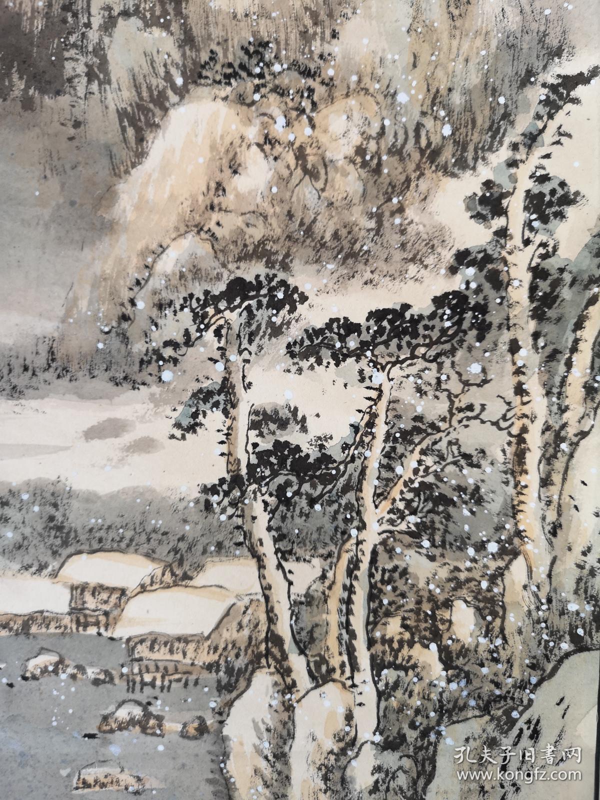 当代北派山水画代表人物著名山水画家陈小鲁四条屏立轴精品