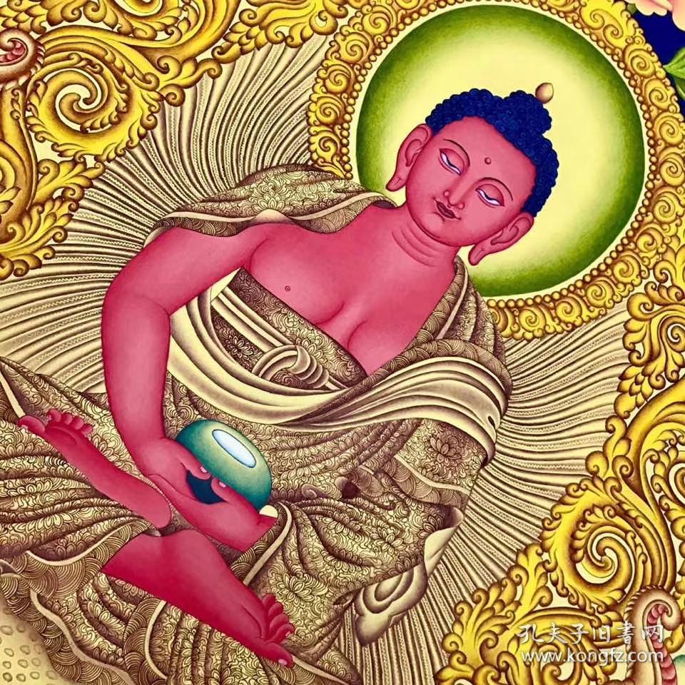 阿弥陀佛高端精品纽瓦丽顶级画工难得一见来自世界上最古老的唐卡民族