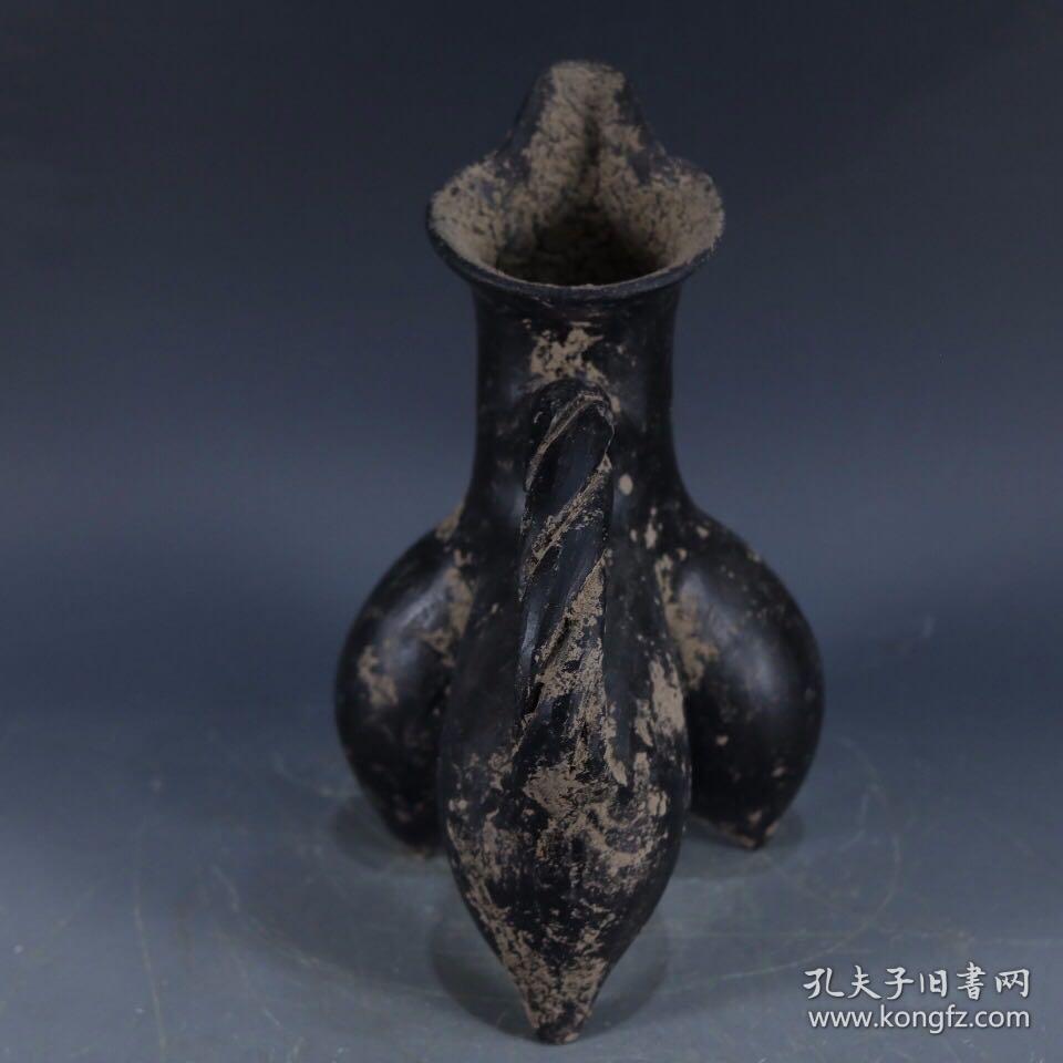 龙山文化蛋壳黑陶壶 17*23cm 4