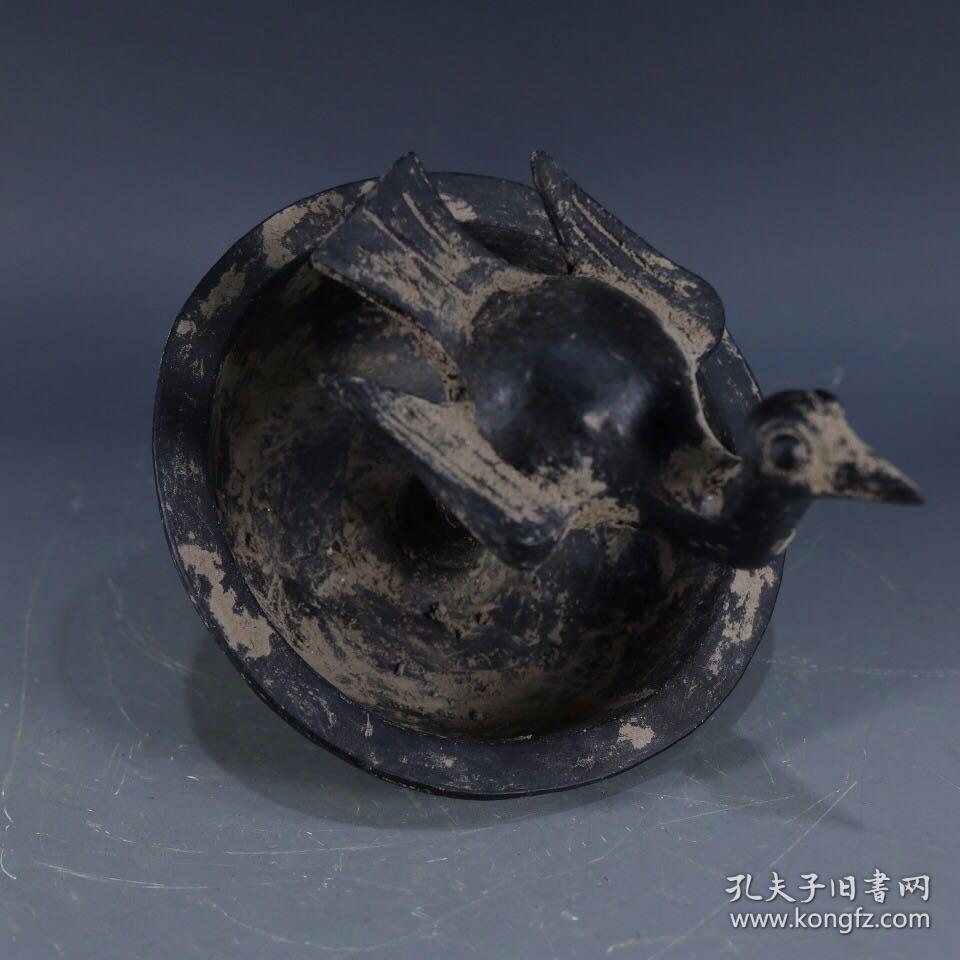 龙山文化蛋壳黑陶 17*18cm