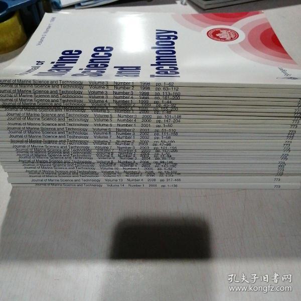 英文原版杂志 journal of marine science and technology 海洋科学和技术 期刊 1998 1 4,1999 1.2.4,2000 1.3.4,2001 1.2,2002 1 3,2003 2 4