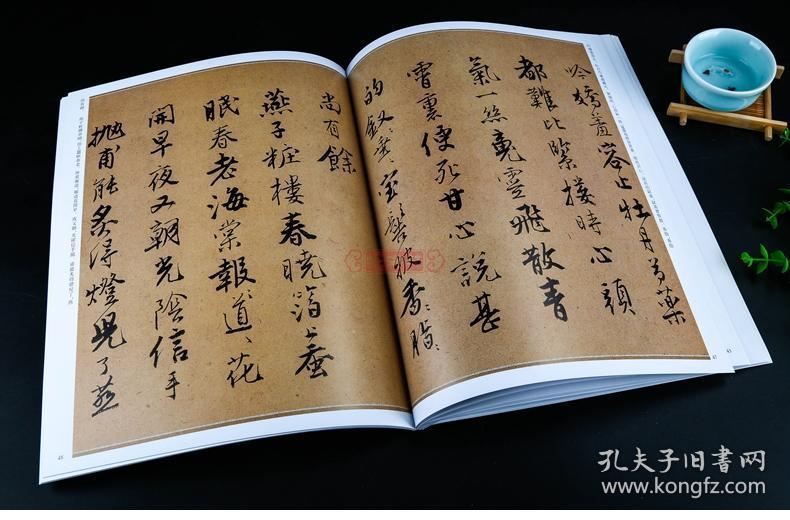 学海轩唐寅历代名家书法王冬梅繁体旁注落花诗册自书诗句达摩至慧能六