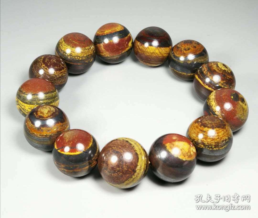 纯天然顶级七彩陨石手链,极品强磁性黄金陨石原石手链