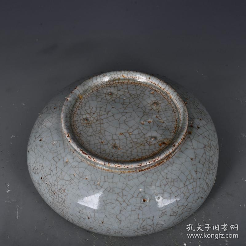 宋代汝窑天青釉洗古玩老货收藏