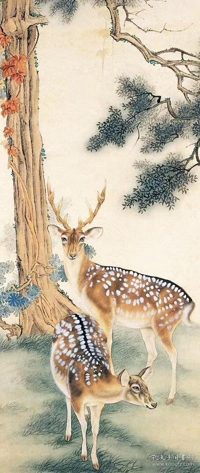 【卖家保真】 李勇老师四尺工笔《梅花鹿》 保真保手绘 真迹!