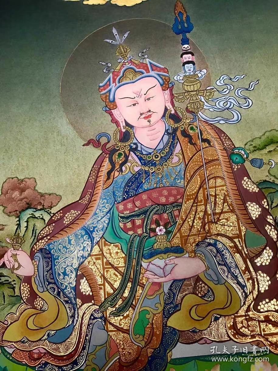莲花生大师宁玛派必修尼泊尔唐卡大师作品