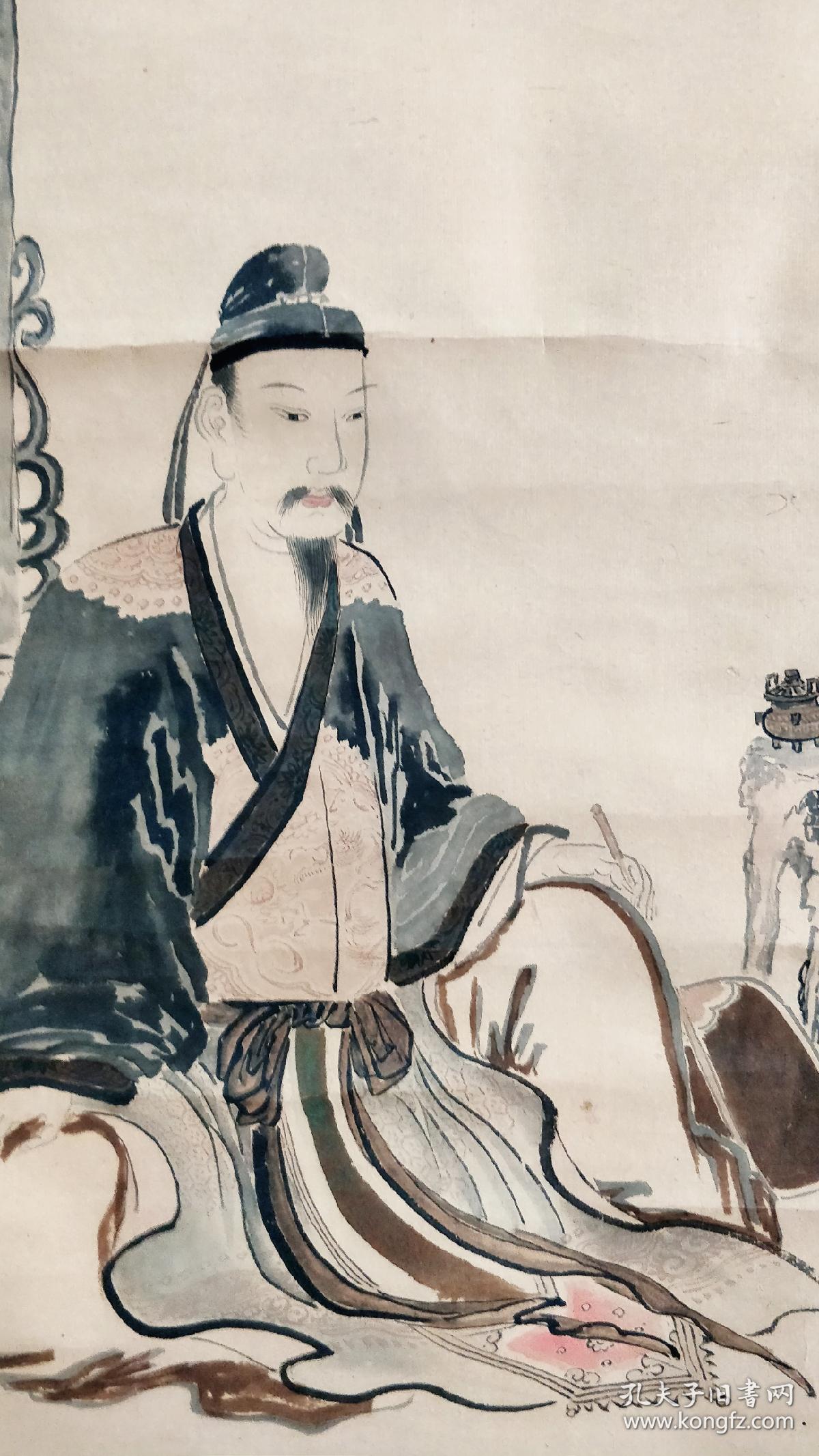 乾隆六十年(宽政乙卯)法眼岚主善绘张良像