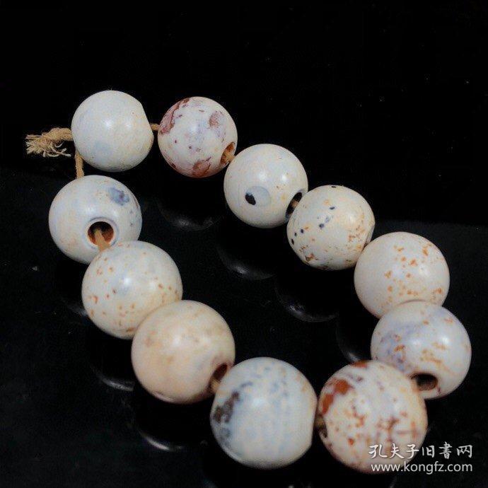 藏区回流千年鸡骨白老玛瑙手串 #捡漏#包邮#收藏品#古玩#实拍#亏本
