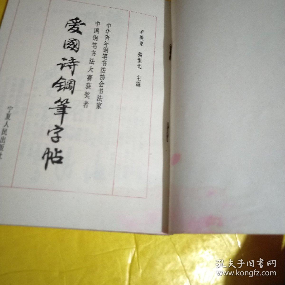 爱国诗钢笔字帖