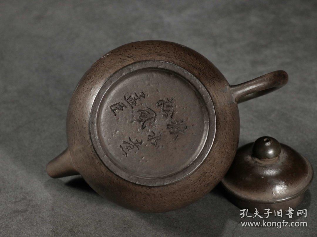 历代壶艺 刻绘老紫砂壶孟臣