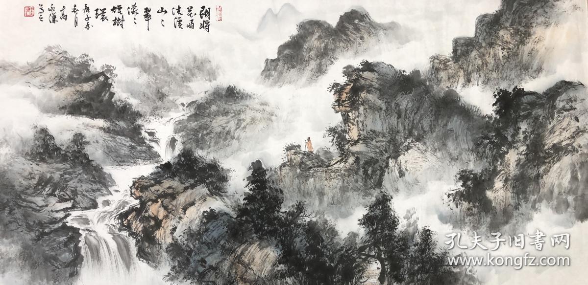 【保真】收藏重器-中美协会员,著名画家高永谦山水精品