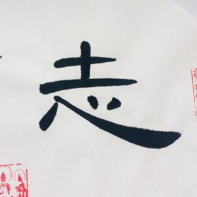 手写书法真迹 志存高远 隶书 33cm
