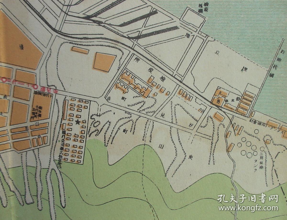 好品相! 珍大连老地图大连中山广场老地图大连中山广场保护规划