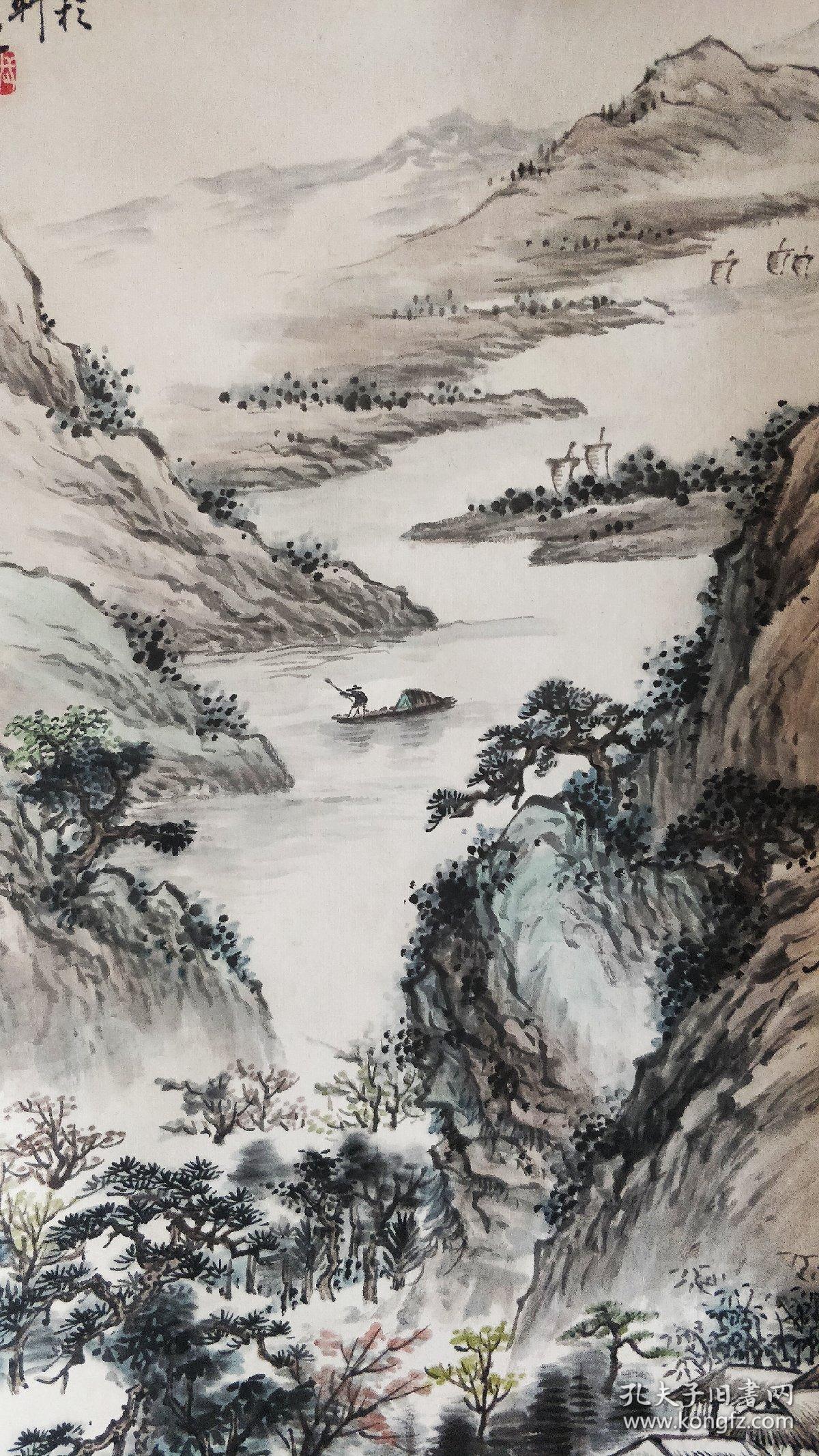 民国时期天津老画家张文焕设色山水立轴