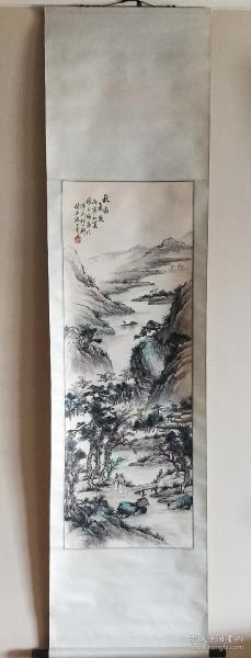 民国时期天津老画家张文焕设色山水立轴