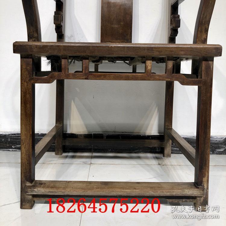 传世清代黄花梨椅子明代海黄南管帽椅 会所会馆明清老家具古代宫廷