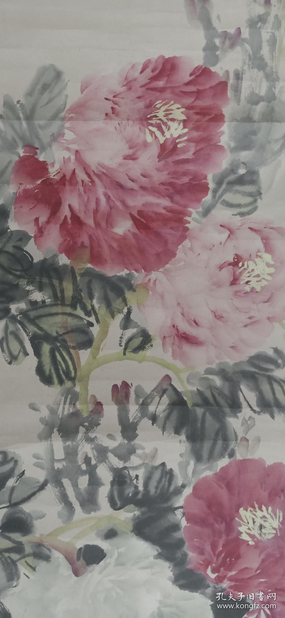 马世治真迹牡丹图立轴
