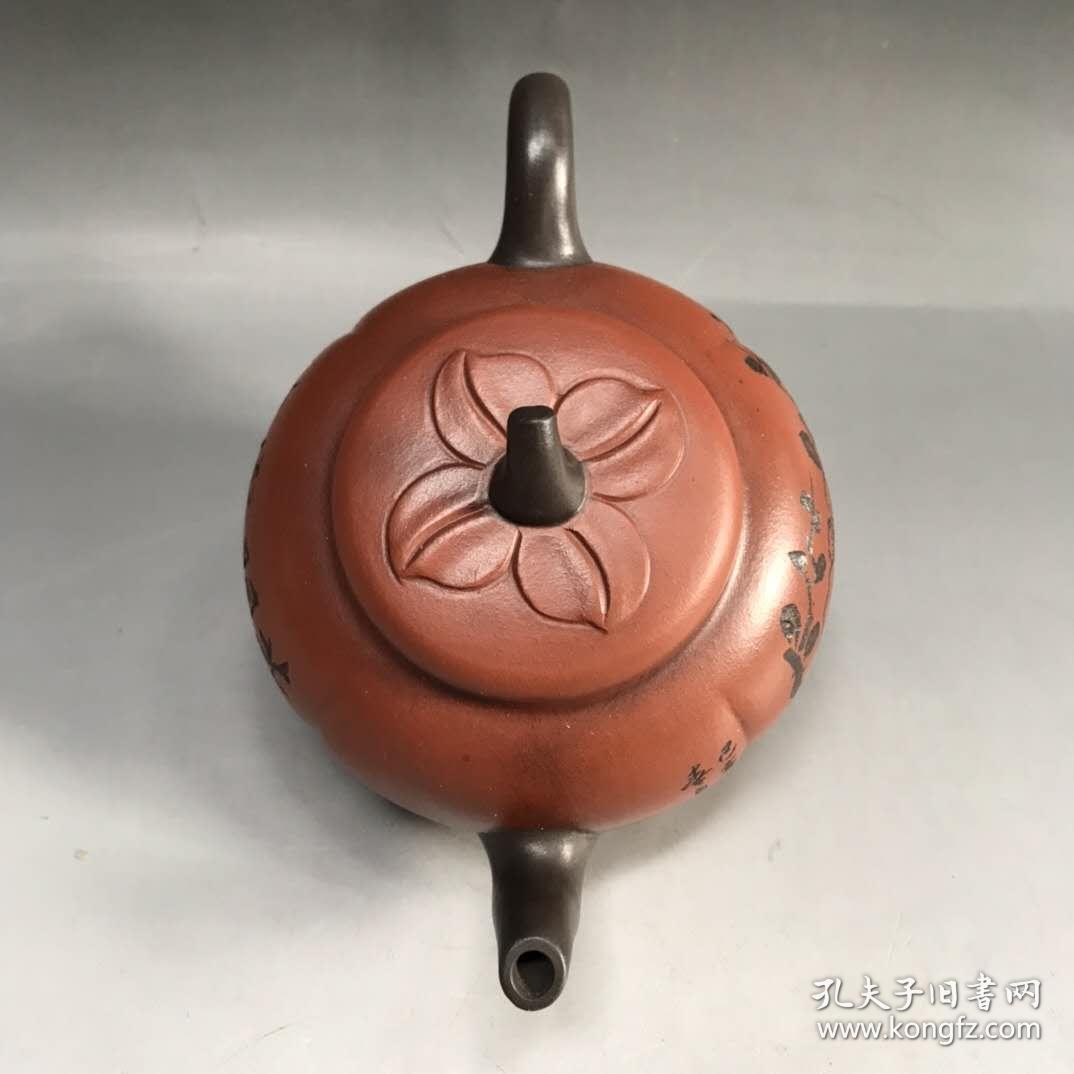 宜兴紫砂壶茄段壶一把