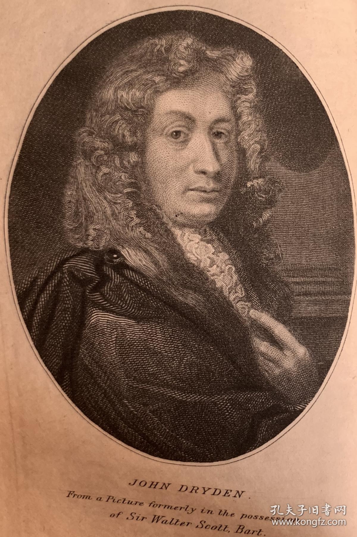 john dryden 约翰·德莱顿文集 两卷全 布面精装 书脊