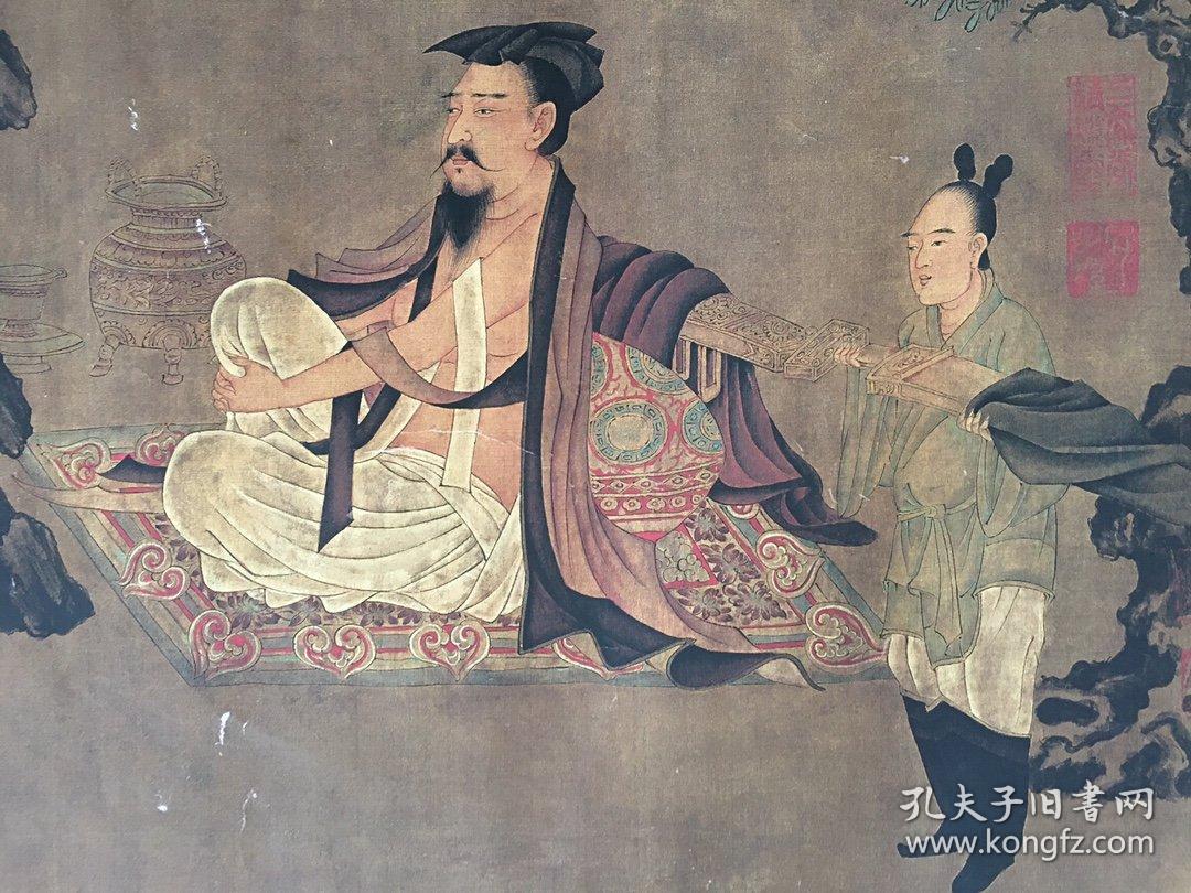 大卷【孙位】高逸图唐代长卷手卷画