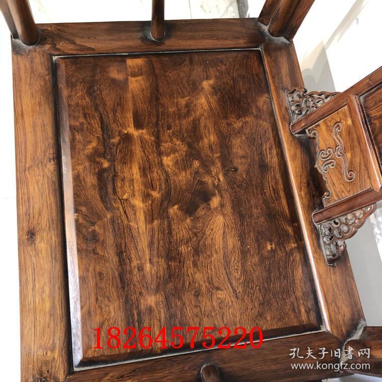 古董老木器明清老家具海黄皇宫椅 会所会馆 清代老黄花梨家具圈椅古代
