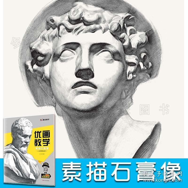 [送教学视频]优画教学素描石膏像从五官到头像 美术教材教程视频教学