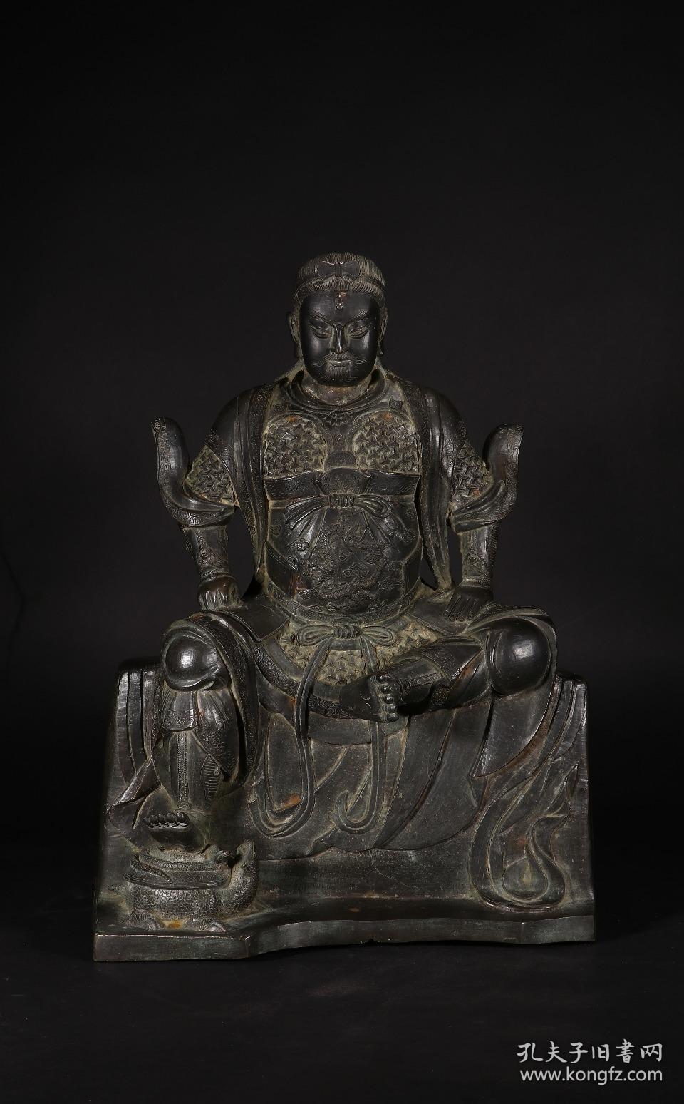 明代:铜制玄武大帝坐像