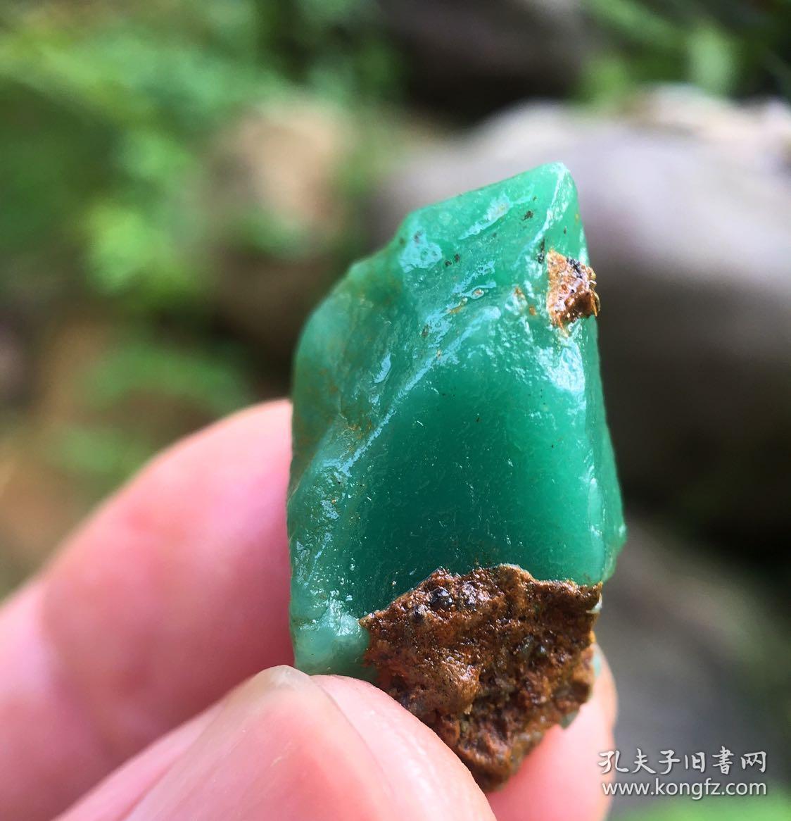 雅安绿 白水河老料 纯色三无