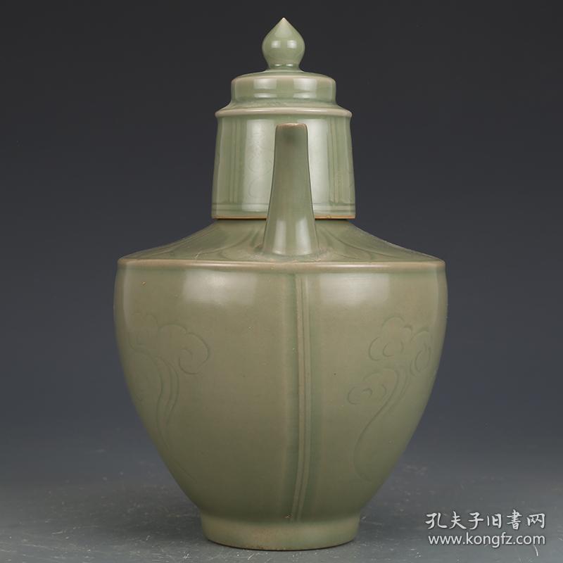 特价秒杀1430★精品瓷器■【★★五代越窑秘色瓷刻花执壶