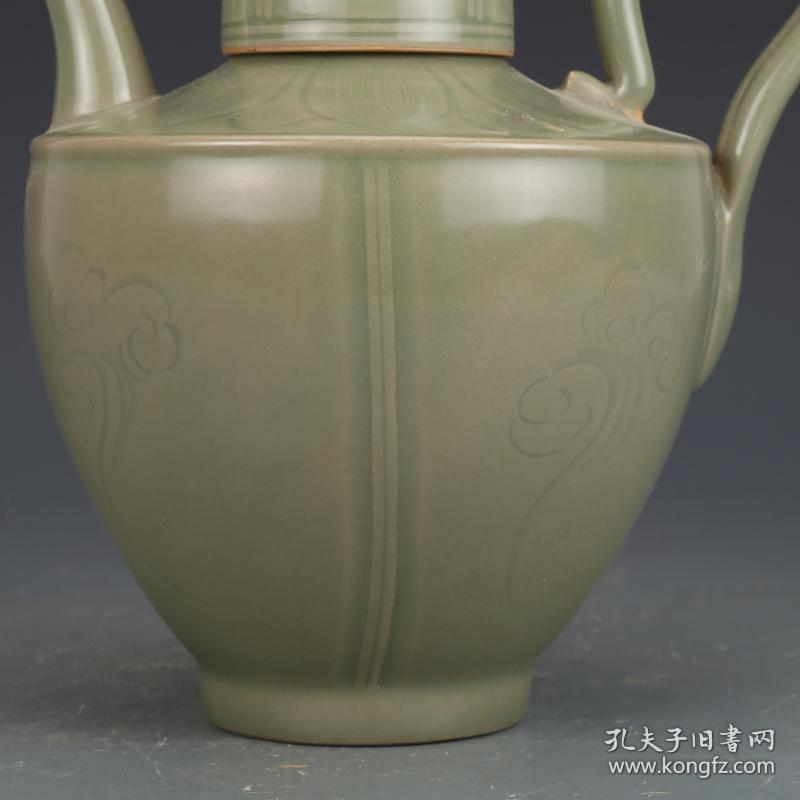 特价秒杀1430★精品瓷器■【★★五代越窑秘色瓷刻花执壶