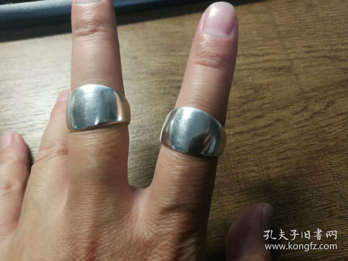 民国以前天津美丰原银 元宝银戒指