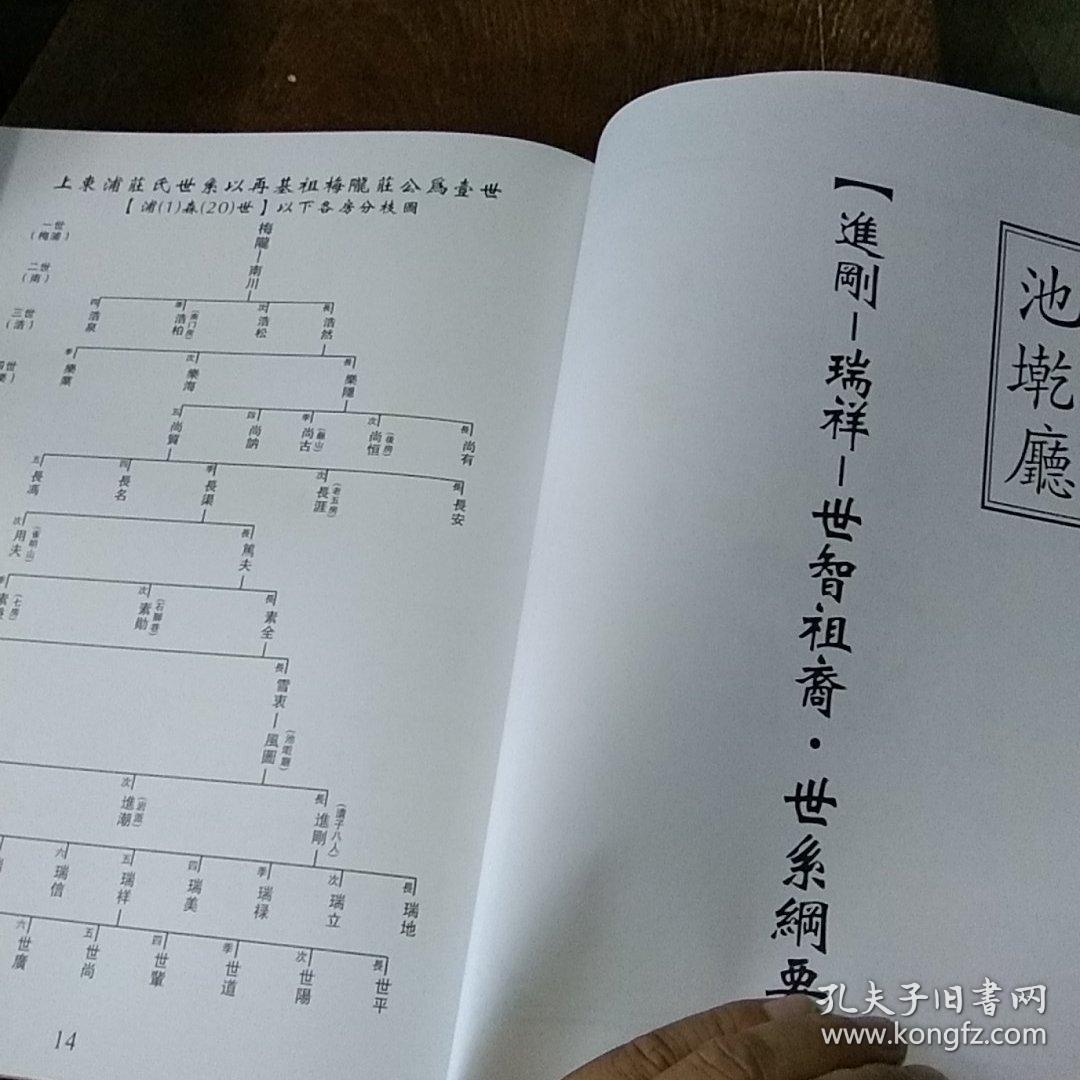 上东浦庄氏族谱,世智祖庄氏家谱