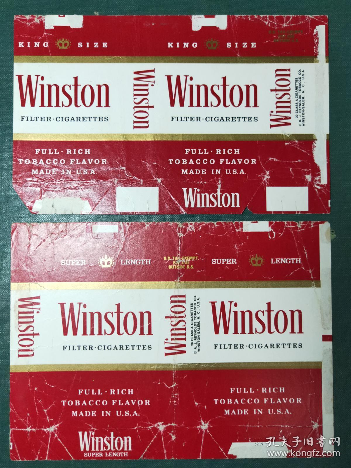 winston烟,日本winston烟代购 外国烟标:winston云斯顿牌香烟(2张)