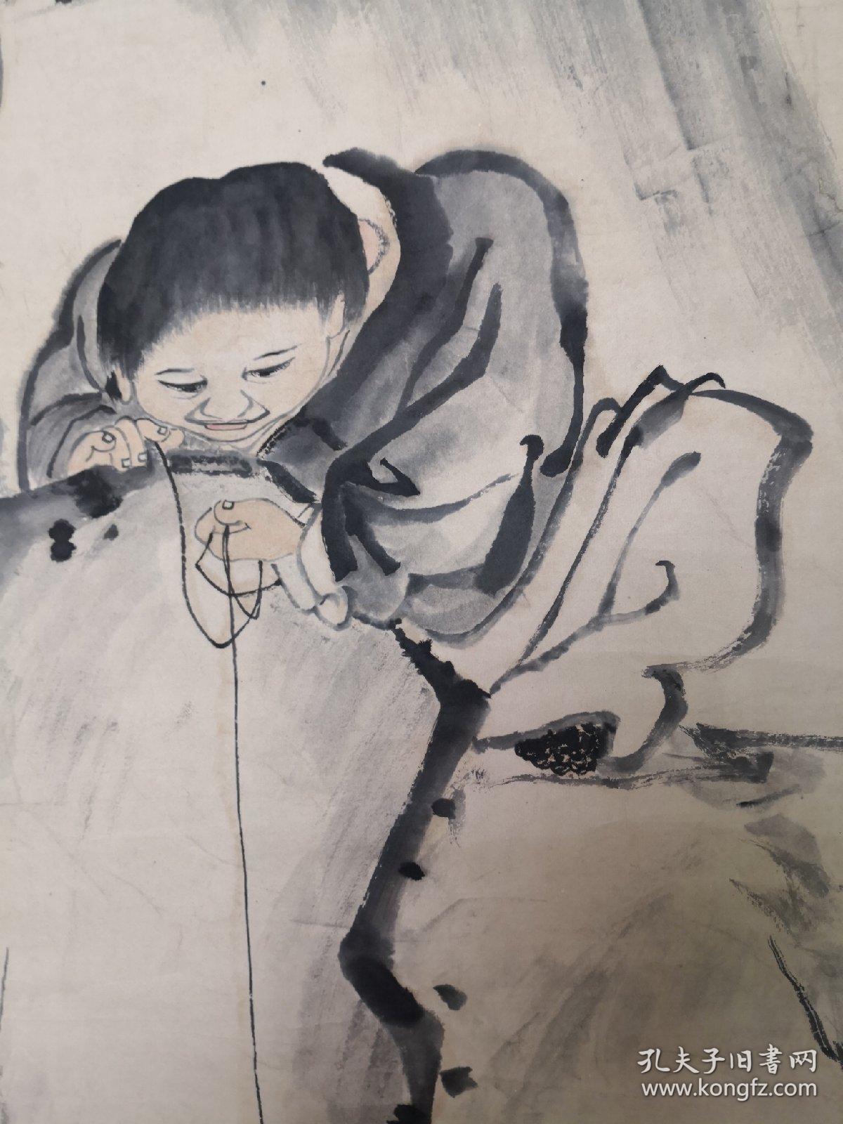 清闵贞先生水墨人物图立轴