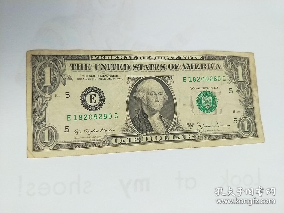 one dollar 【1977年 1美元 老纸币 】