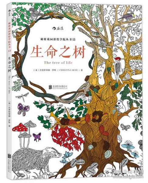 正版绘本秘密花园涂绘学院丛书13生命之树减压涂色填色书本
