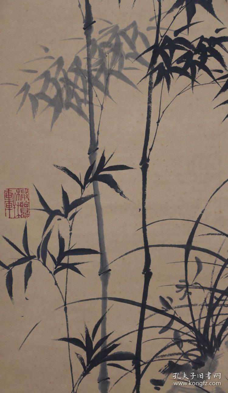 郑板桥兰草竹子图