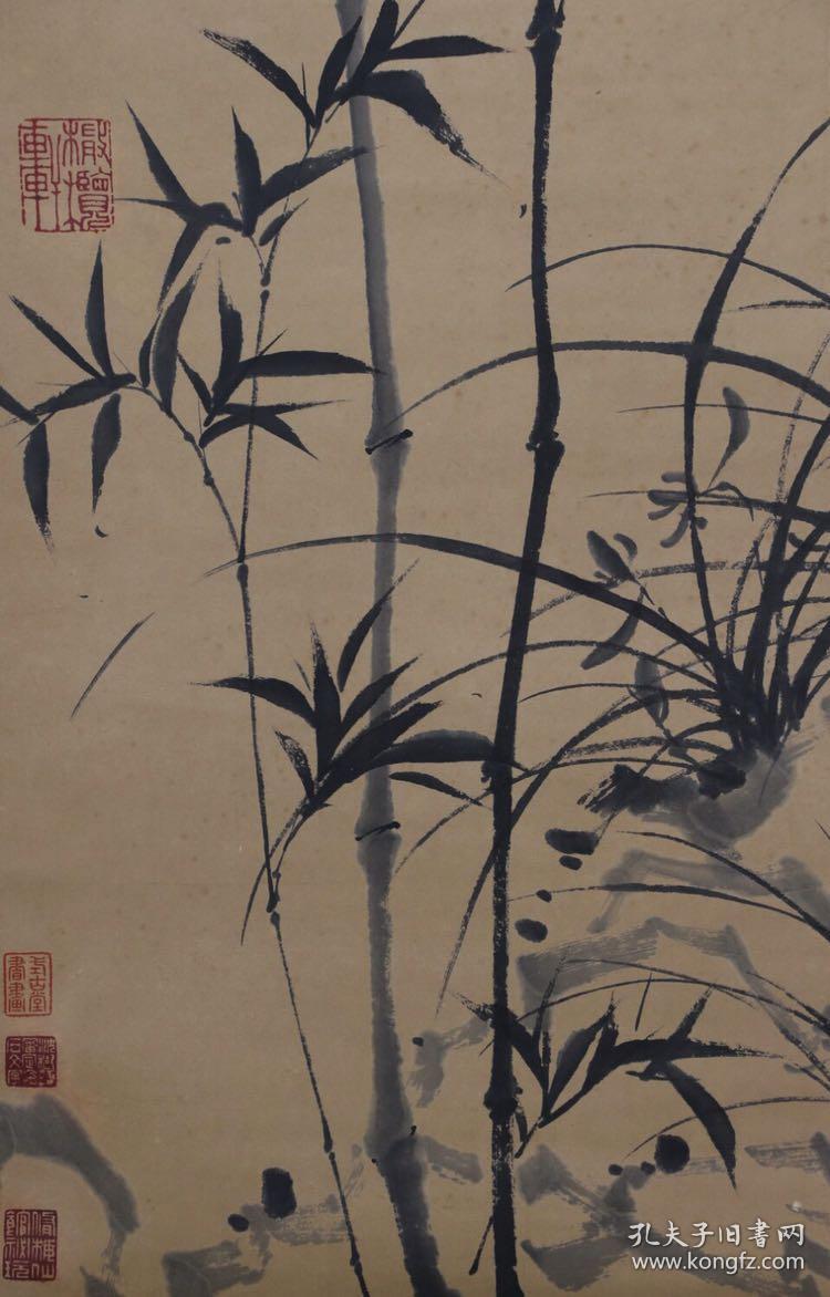 郑板桥兰草竹子图