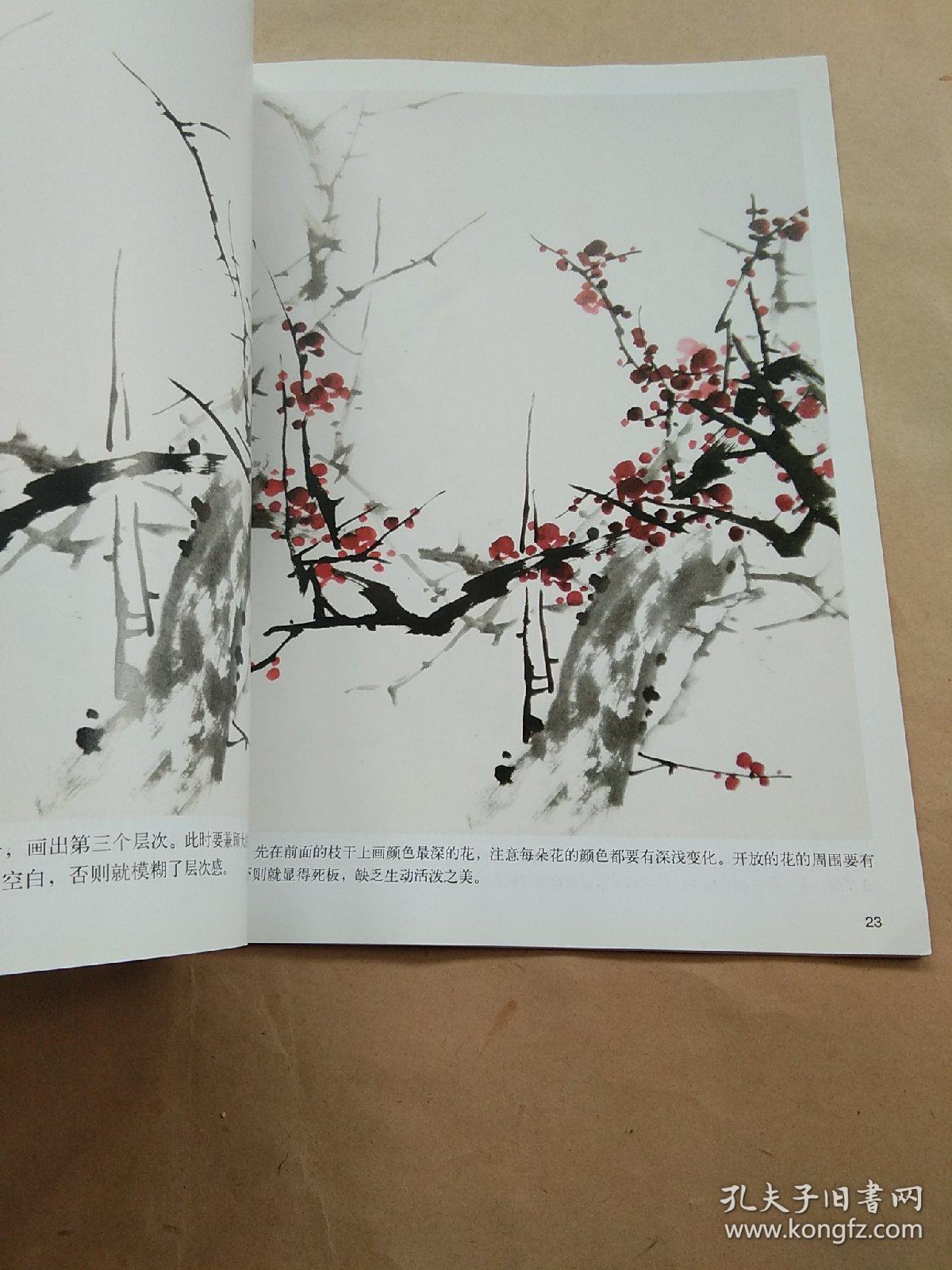 写意梅花设色技法