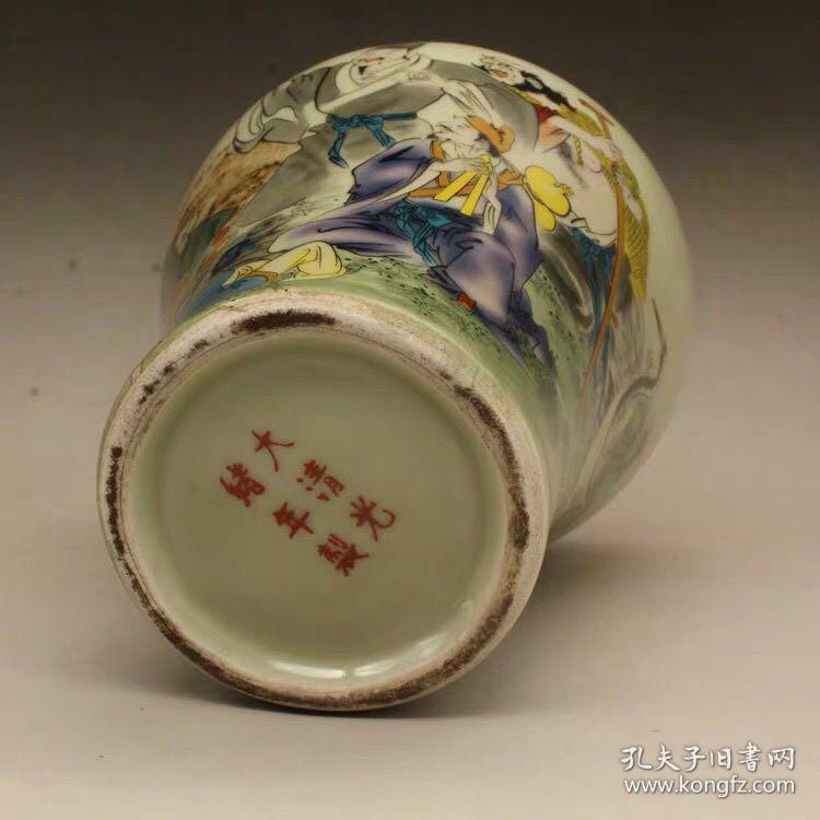 清光绪粉彩八仙乐梅瓶 古玩瓷器 古董摆件仿古瓷器